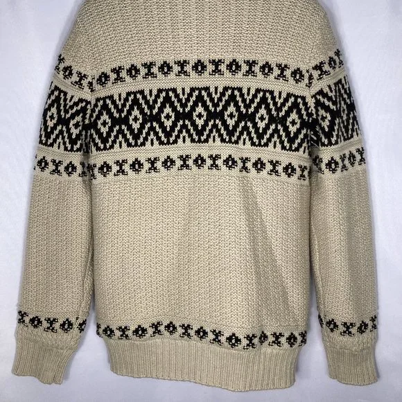 American Eagle Knit Zipper Sweater w. Sherpa Lining Size Small - Picture 2 of 6